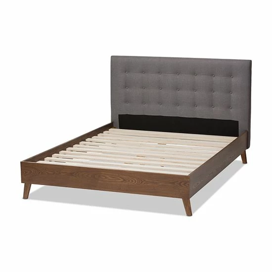 Baxton Studio Alinia King Bed Gray 5 Baxton Studio Alinia King Bed Gray - Image 5