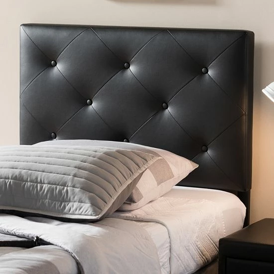 Baxton Studio Baltimore Faux Leather Twin Headboard Black 1 Baxton Studio Baltimore Faux Leather Twin Headboard Black