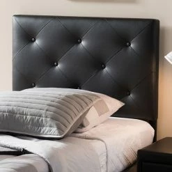 Baxton Studio Baltimore Faux Leather Twin Headboard Black 6 Baxton Studio Baltimore Faux Leather Twin Headboard Black -Baxton Studio Sales unnamed file 4008