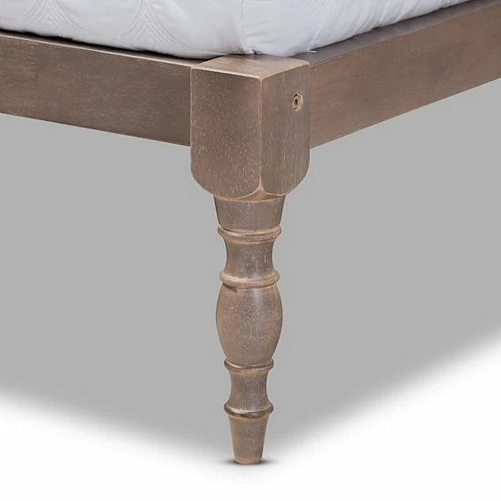Baxton Studio Iseline Bed Brown 3 Baxton Studio Iseline Bed Brown - Image 3