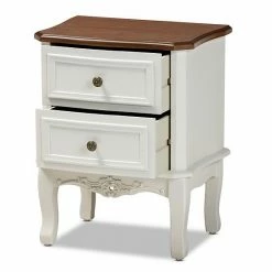 Baxton Studio Darlene White Nightstand -Baxton Studio Sales unnamed file 4016