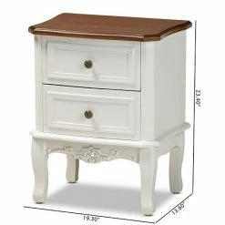 Baxton Studio Darlene White Nightstand -Baxton Studio Sales unnamed file 4020