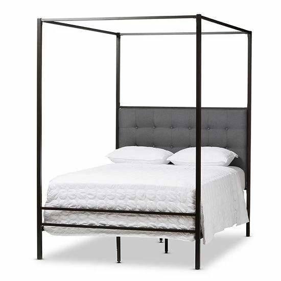 Baxton Studio Eleanor Canopy Queen Bed 2 Baxton Studio Eleanor Canopy Queen Bed - Image 2