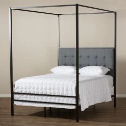 Baxton Studio Eleanor Canopy Queen Bed 13 Baxton Studio Eleanor Canopy Queen Bed -Baxton Studio Sales unnamed file 4056