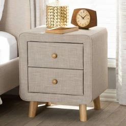 Baxton Studio Jonesy Upholstered Nightstand Gray -Baxton Studio Sales unnamed file 4064