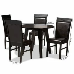 Baxton Studio Miya Dark Brown 5-Piece Dining Set 15 Baxton Studio Miya Dark Brown 5-Piece Dining Set -Baxton Studio Sales unnamed file 4083