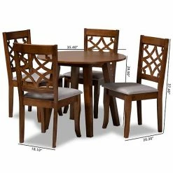 Baxton Studio Mya Dining Table & Chair 5-piece Set Gray Dark Brown 17 Baxton Studio Mya Dining Table & Chair 5-piece Set Gray Dark Brown -Baxton Studio Sales unnamed file 4118