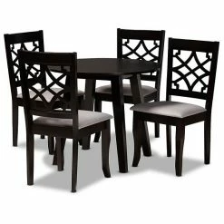 Baxton Studio Mya Dining Table & Chair 5-piece Set Gray Dark Brown 18 Baxton Studio Mya Dining Table & Chair 5-piece Set Gray Dark Brown -Baxton Studio Sales unnamed file 4119