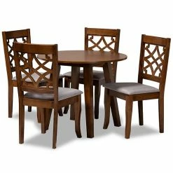 Baxton Studio Mya Dining Table & Chair 5-piece Set Gray Dark Brown 19 Baxton Studio Mya Dining Table & Chair 5-piece Set Gray Dark Brown -Baxton Studio Sales unnamed file 4120
