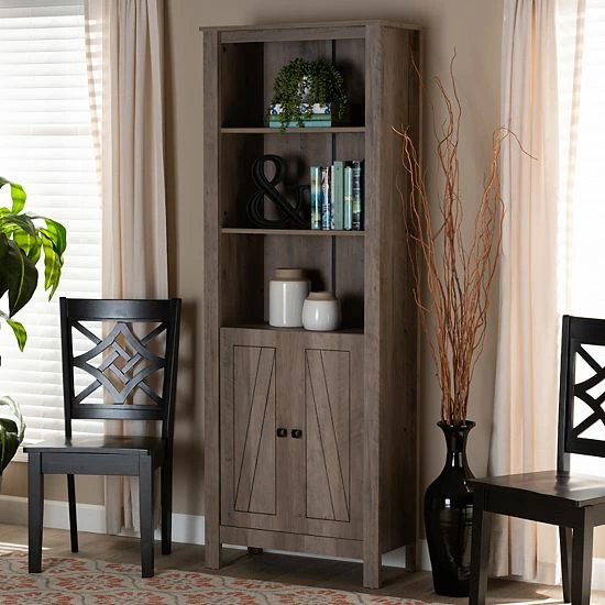 Baxton Studio Derek Bookcase 7 Baxton Studio Derek Bookcase - Image 7