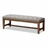 Baxton Studio Ainsley Bench Gray