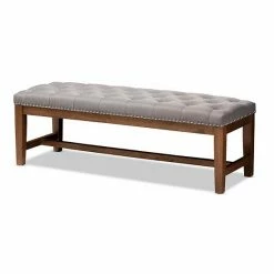 Baxton Studio Ainsley Bench Gray