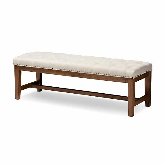 Baxton Studio Ainsley Bench Gray 8 Baxton Studio Ainsley Bench Gray - Image 8