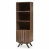 Baxton Studio Mid-Century Bookcase Medium Brown
