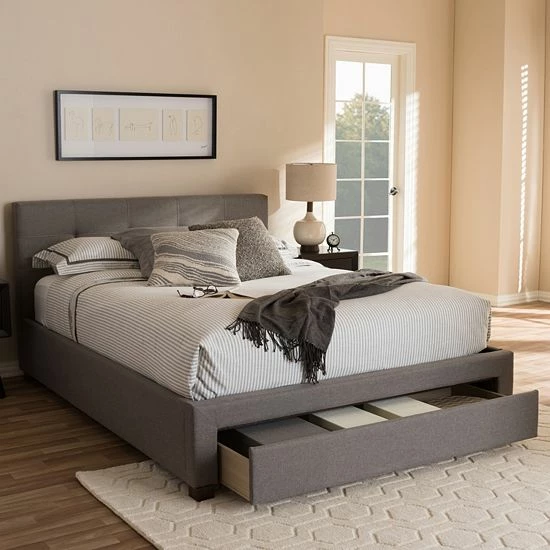 Baxton Studio Brandy Queen Platform Bed 1 Baxton Studio Brandy Queen Platform Bed