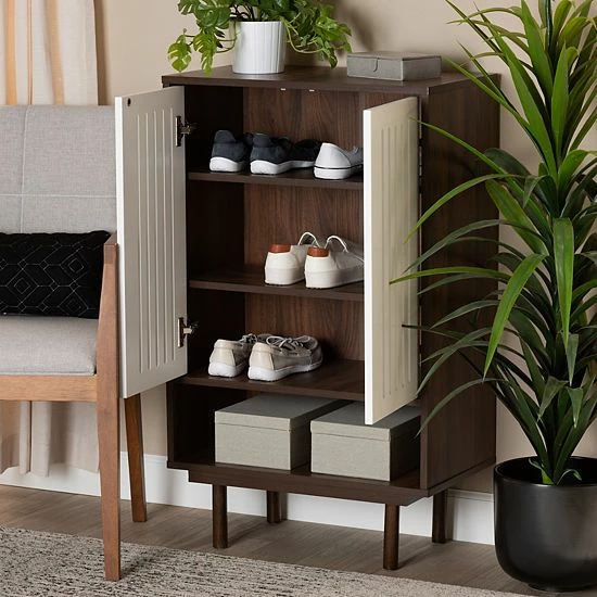 Baxton Studio Meike Shoe Storage Cabinet 7 Baxton Studio Meike Shoe Storage Cabinet - Image 7