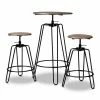 Baxton Studio Veera Pub Table & Stool 3-piece Set