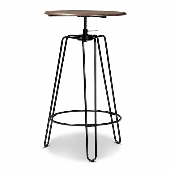 Baxton Studio Veera Pub Table & Stool 3-piece Set 4 Baxton Studio Veera Pub Table & Stool 3-piece Set - Image 4