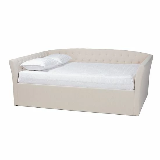 Baxton Studio Delora Full Daybed Beige 5 Baxton Studio Delora Full Daybed Beige - Image 5