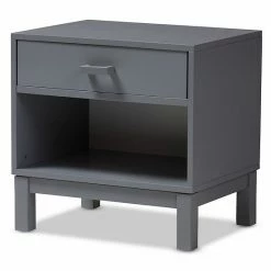 Baxton Studio Modern Nightstand Medium Brown