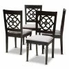 Baxton Studio Renaud Dining Chair 4-Piece Set Beige Khaki