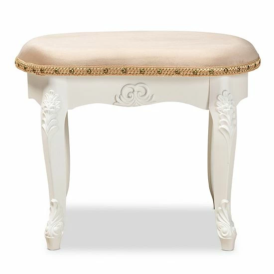 Baxton Studio Gabrielle Ottoman 3 Baxton Studio Gabrielle Ottoman - Image 3
