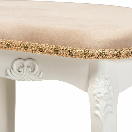 Baxton Studio Gabrielle Ottoman 6 Baxton Studio Gabrielle Ottoman - Image 6