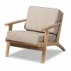 Baxton Studio Sigrid Arm Chair Light Gray Oak