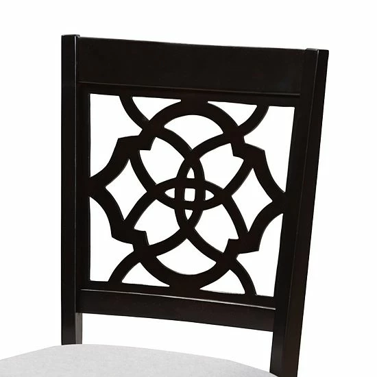 Baxton Studio Renaud Dining Chair 4-Piece Set Beige Khaki 5 Baxton Studio Renaud Dining Chair 4-Piece Set Beige Khaki - Image 5