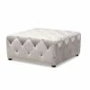 Baxton Studio Calvetti Ottoman Blue
