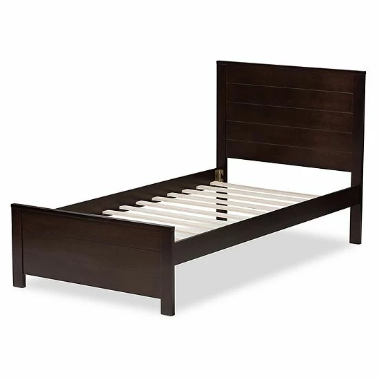 Baxton Studio Modern Twin Platform Bed Gray 1 Baxton Studio Modern Twin Platform Bed Gray