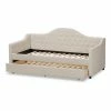 Baxton Studio Perry Modern Daybed & Trundle Light Beige