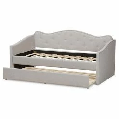 Baxton Studio Modern Daybed & Trundle Dark Gray