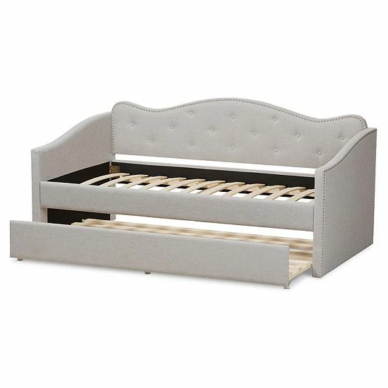 Baxton Studio Modern Daybed & Trundle Dark Gray 1 Baxton Studio Modern Daybed & Trundle Dark Gray