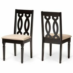 Baxton Studio Cherese Dining Chair 2-piece Set