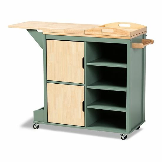Baxton Studio Dorthy Kitchen Cart 1 Baxton Studio Dorthy Kitchen Cart