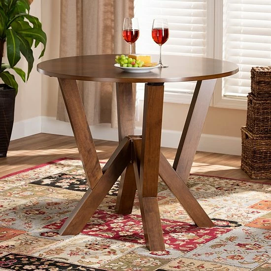 Baxton Studio Irene Dining Table Dark Brown 2 Baxton Studio Irene Dining Table Dark Brown - Image 2