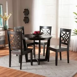 Baxton Studio Brava Dining 5-piece Set Dark Brown Walnut 16 Baxton Studio Brava Dining 5-piece Set Dark Brown Walnut -Baxton Studio Sales unnamed file 4435