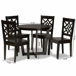 Baxton Studio Brava Dining 5-piece Set Dark Brown Walnut 17 Baxton Studio Brava Dining 5-piece Set Dark Brown Walnut -Baxton Studio Sales unnamed file 4436