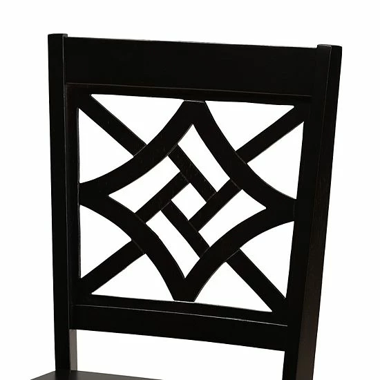 Baxton Studio Anila Dining 5-piece Set Dark Brown Walnut 5 Baxton Studio Anila Dining 5-piece Set Dark Brown Walnut - Image 5