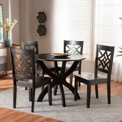 Baxton Studio Anila Dining 5-piece Set Dark Brown Walnut 16 Baxton Studio Anila Dining 5-piece Set Dark Brown Walnut -Baxton Studio Sales unnamed file 4445