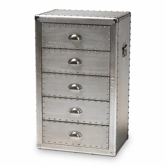 Baxton Studio Davet Silver Storage Cabinet 1 Baxton Studio Davet Silver Storage Cabinet