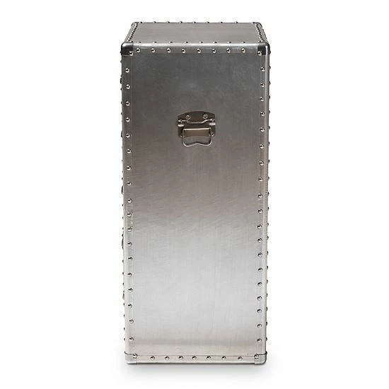 Baxton Studio Davet Silver Storage Cabinet 3 Baxton Studio Davet Silver Storage Cabinet - Image 3