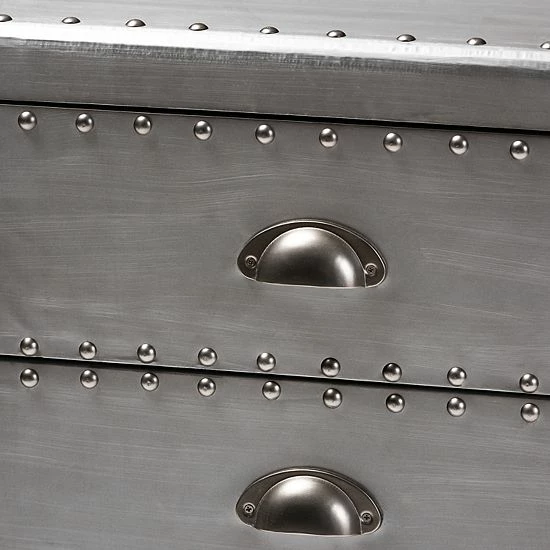 Baxton Studio Davet Silver Storage Cabinet 4 Baxton Studio Davet Silver Storage Cabinet - Image 4