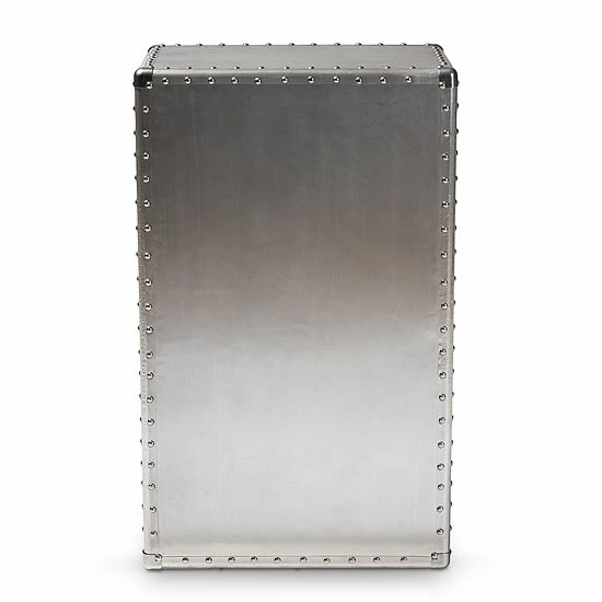 Baxton Studio Davet Silver Storage Cabinet 6 Baxton Studio Davet Silver Storage Cabinet - Image 6