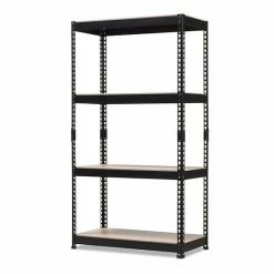 Baxton Studio Cody 3-Shelf Storage Rack Black 7 Baxton Studio Cody 3-Shelf Storage Rack Black -Baxton Studio Sales unnamed file 4477