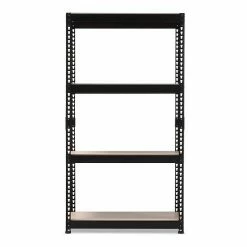 Baxton Studio Cody 3-Shelf Storage Rack Black 8 Baxton Studio Cody 3-Shelf Storage Rack Black -Baxton Studio Sales unnamed file 4478