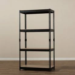 Baxton Studio Cody 3-Shelf Storage Rack Black 10 Baxton Studio Cody 3-Shelf Storage Rack Black -Baxton Studio Sales unnamed file 4480