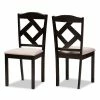 Baxton Studio Modern Beige Dining Chair 2-piece Set