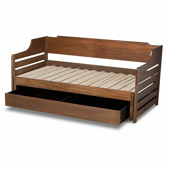 Baxton Studio Jameson Expandable Daybed Walnut 7 Baxton Studio Jameson Expandable Daybed Walnut - Image 7